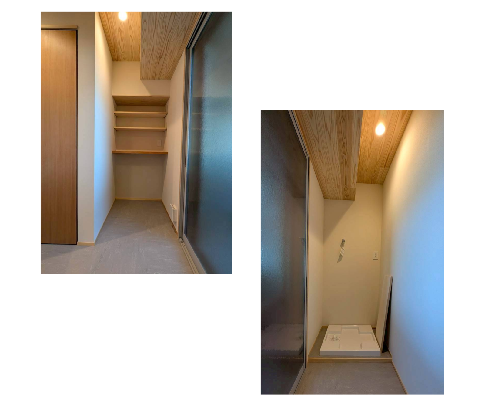 便利な洗濯動線 ランドリースペースからそのままベランダへつながる動線を確保しました。 マンションであっても「洗う・干す・しまう」がスムーズに行える、家事ラクな間取りです。